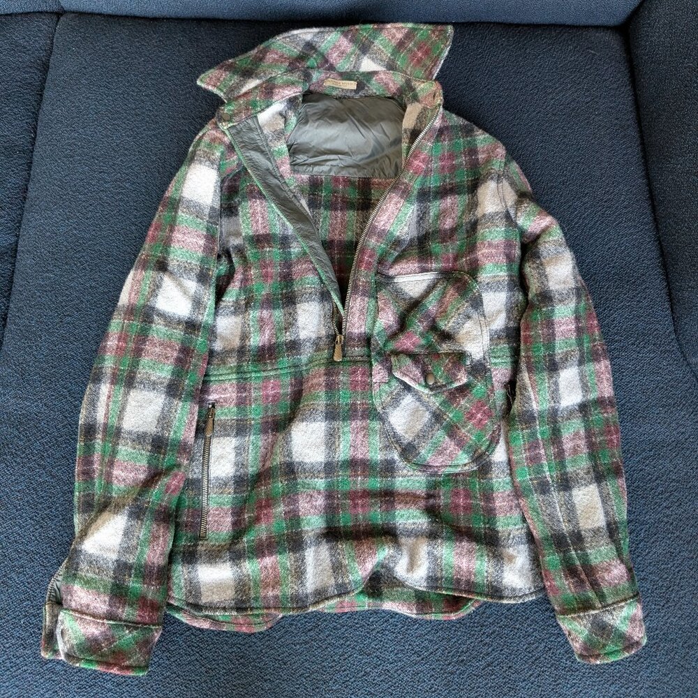 BOTTEGA VENETA runway pullover in red/white/green plaid IT46